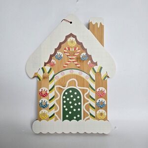 New CWC Cook‎ with Color Gingerbread House Bamboo Wood Serving Board Charcuterie